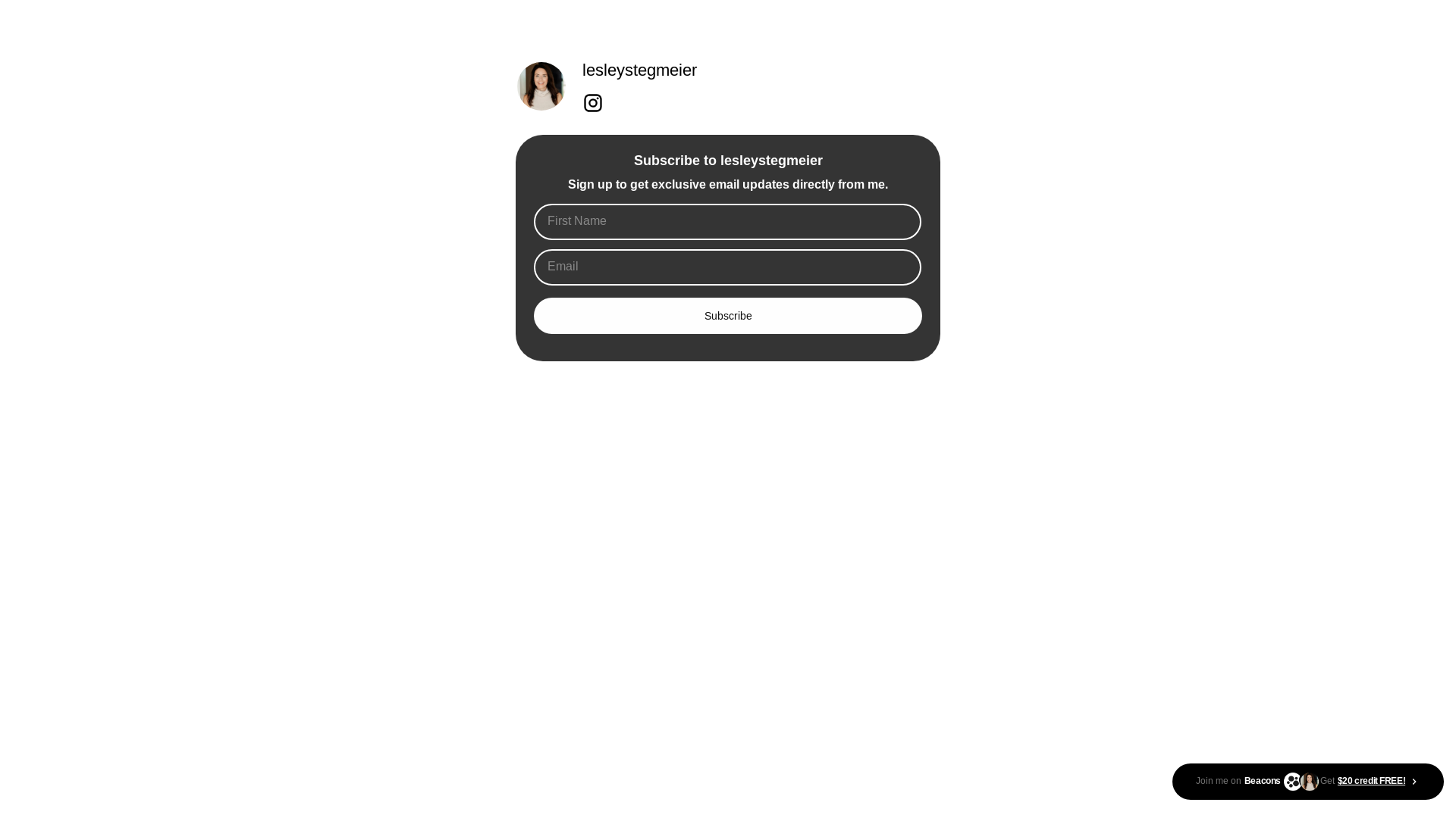 website screenshot of https://lesleystegmeierealtor.com/