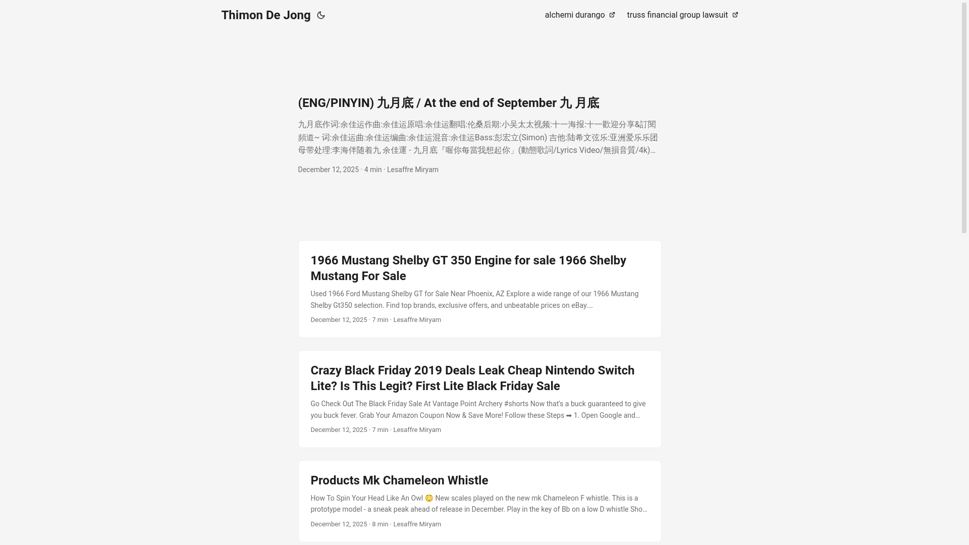 website screenshot of https://thimondejong.pages.dev/