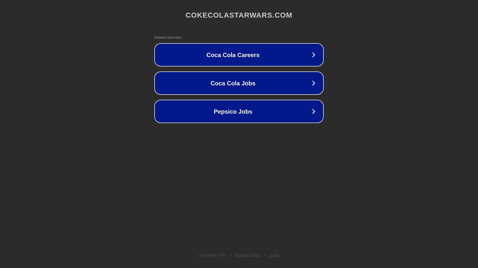 website screenshot of https://cokecolastarwars.com/