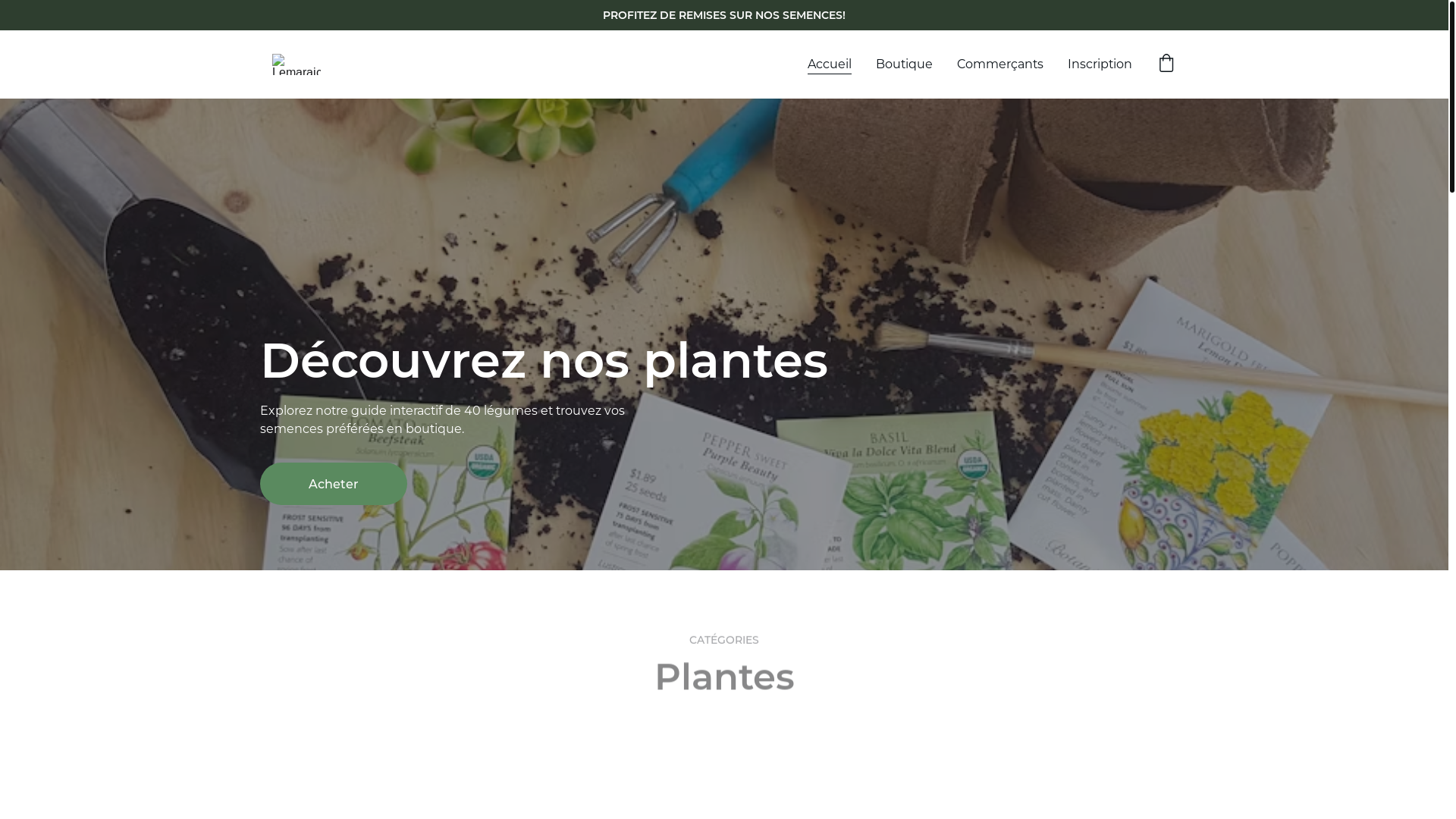 website screenshot of https://lesmaraicher.com/