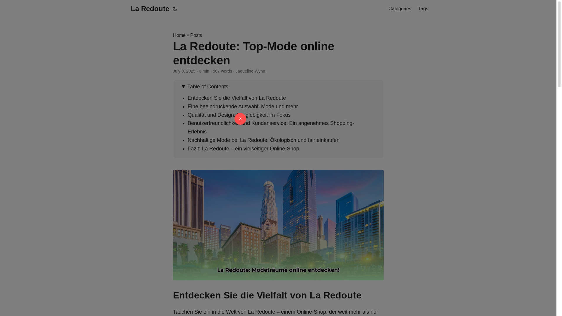 website screenshot of https://la-redoute.pages.dev/