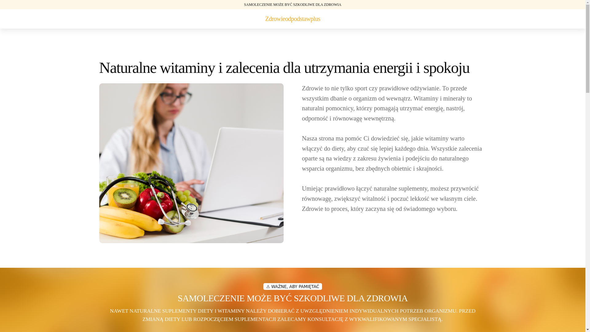 website screenshot of https://zdrowieodpodstawplus.info/