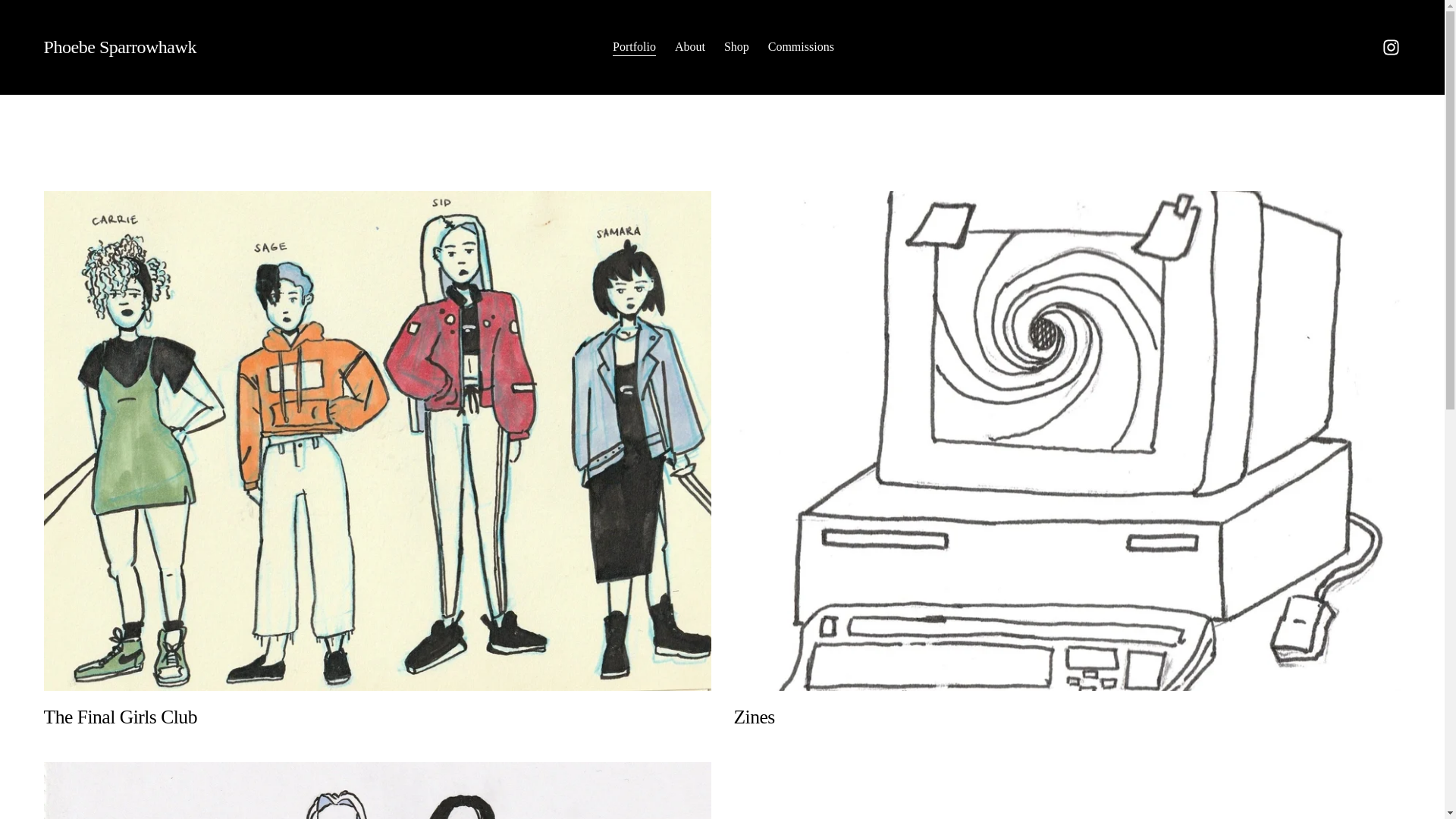 website screenshot of https://phoebesparrowhawk.co.uk/