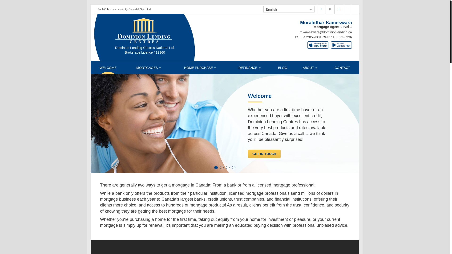 website screenshot of https://mkameswara.ca/