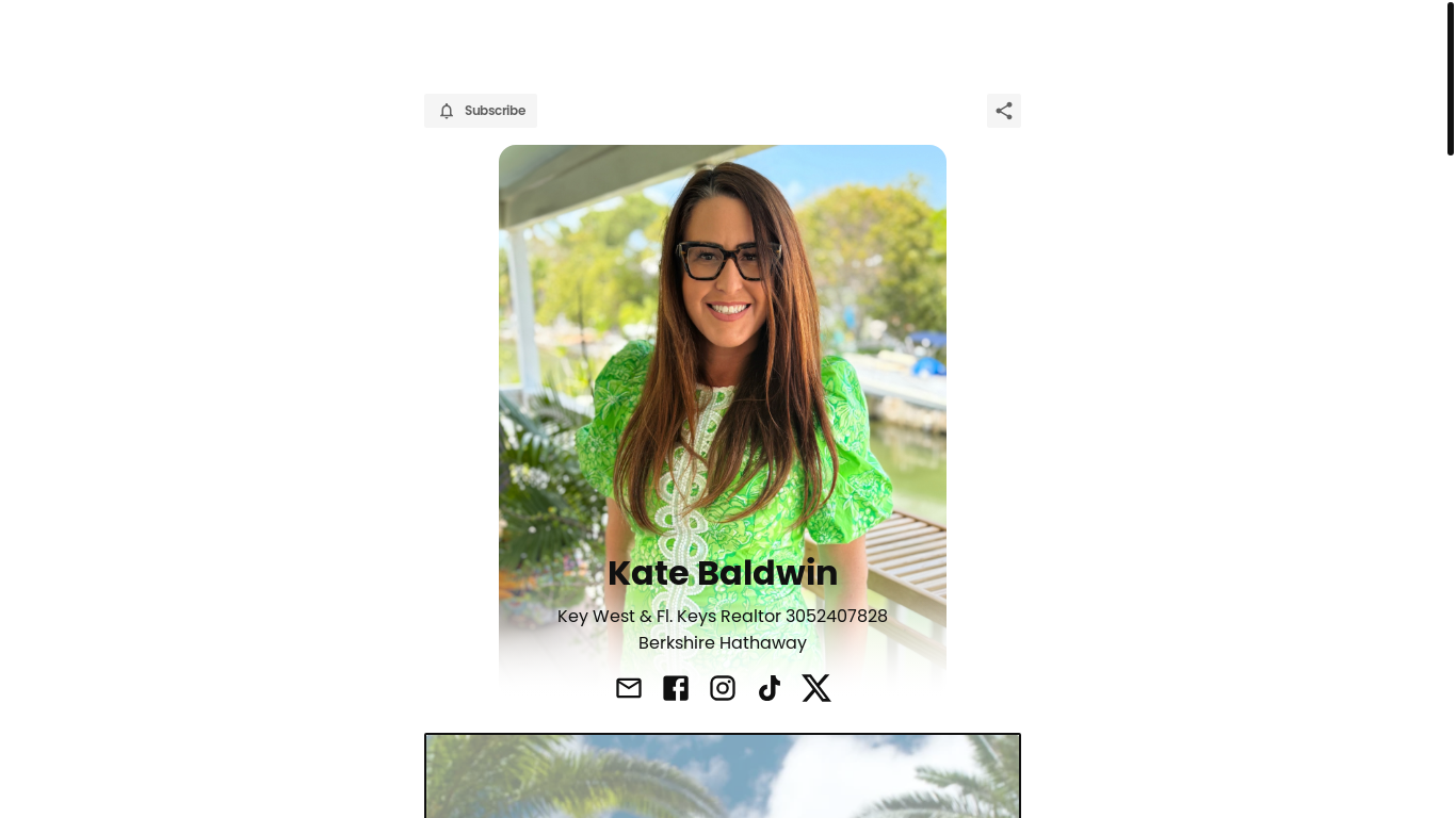 website screenshot of https://askkeywestkate.bio/