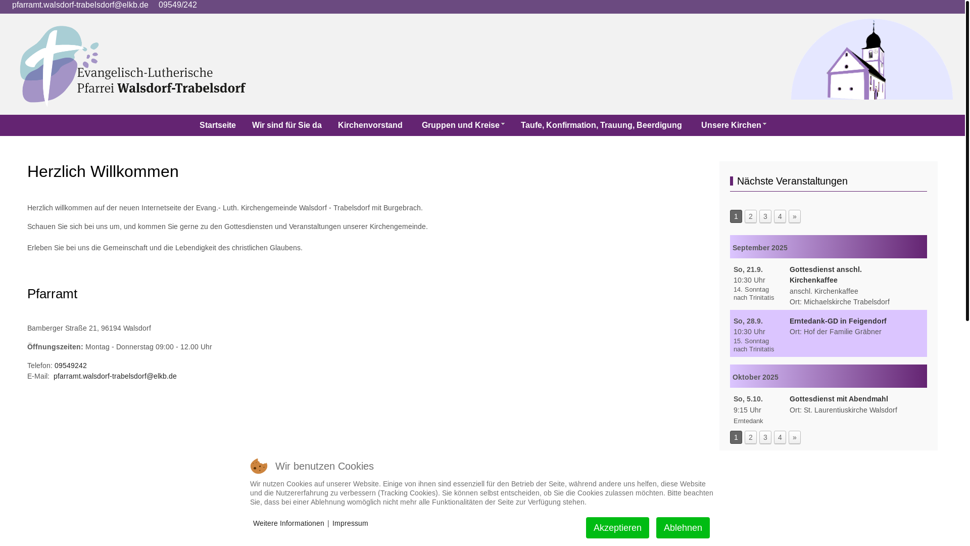 website screenshot of https://walsdorf-trabelsdorf-evangelisch.de/