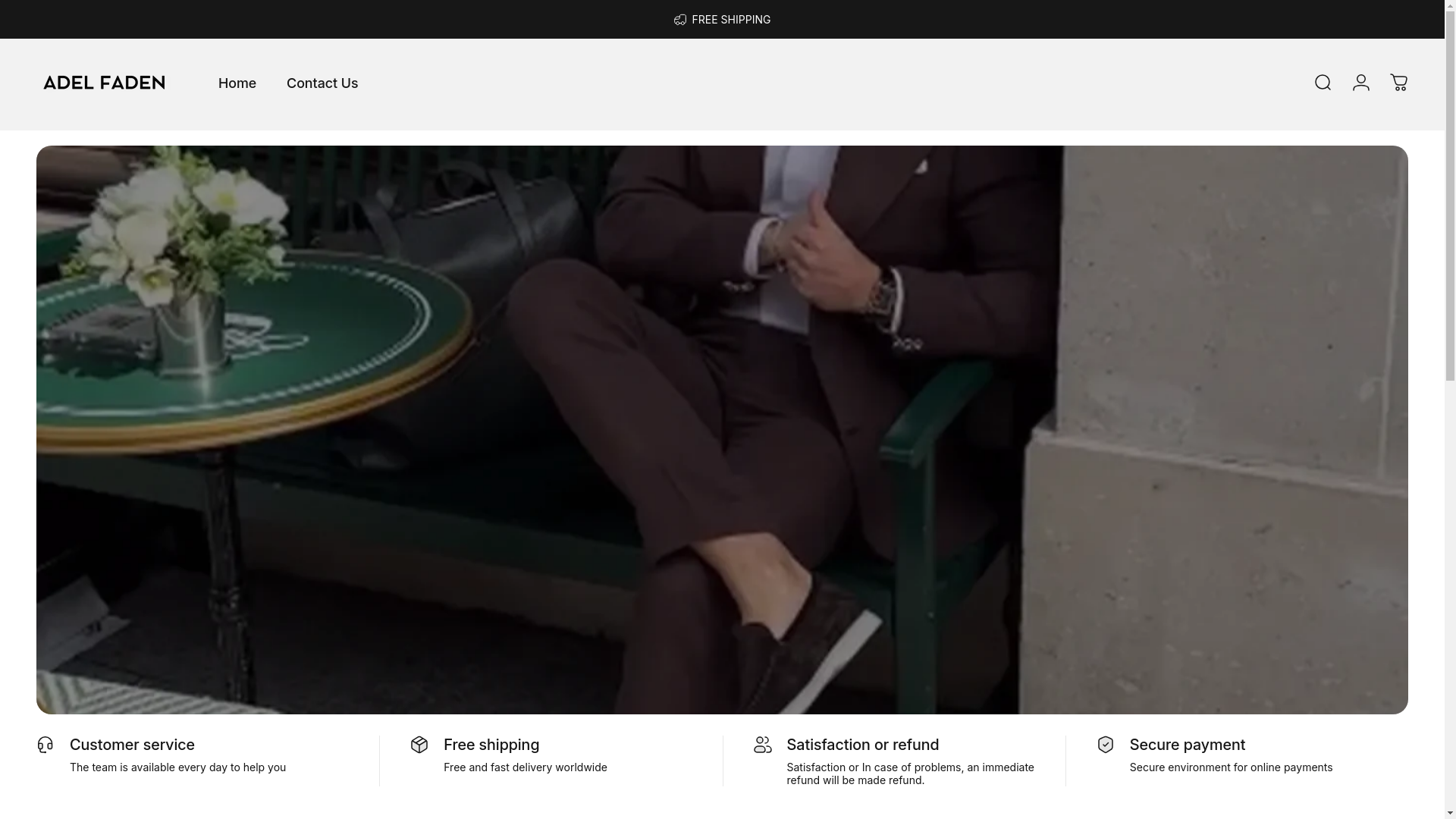 website screenshot of https://adelfaden.shop/