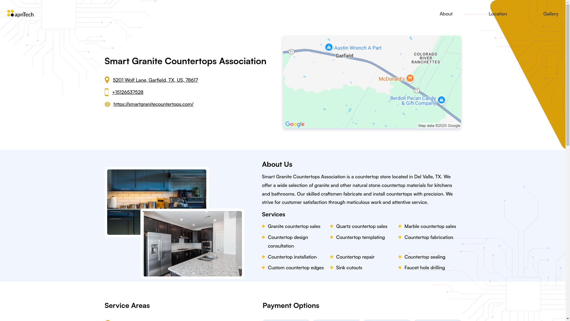 website screenshot of https://smartgranitecountertopsassociation.online/
