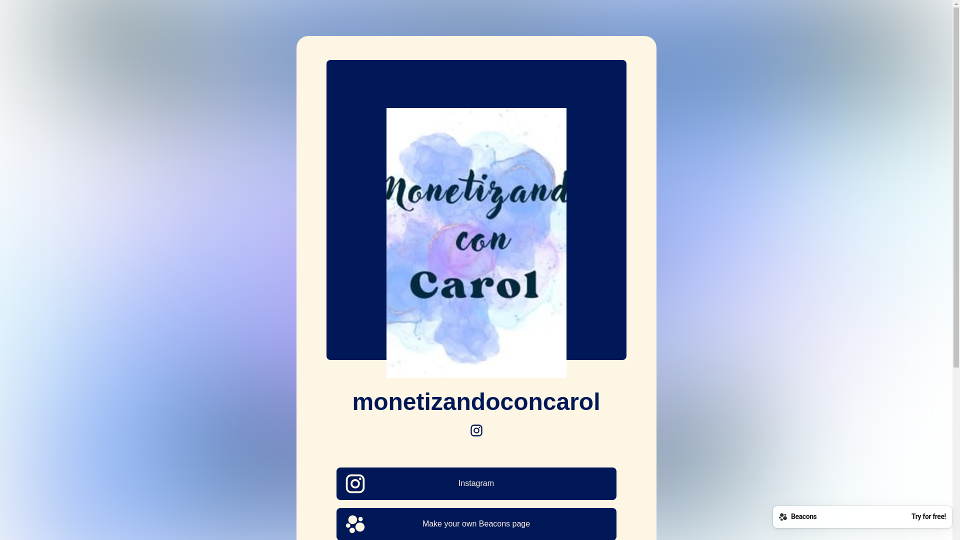 website screenshot of https://monetizandoconcarol.com/