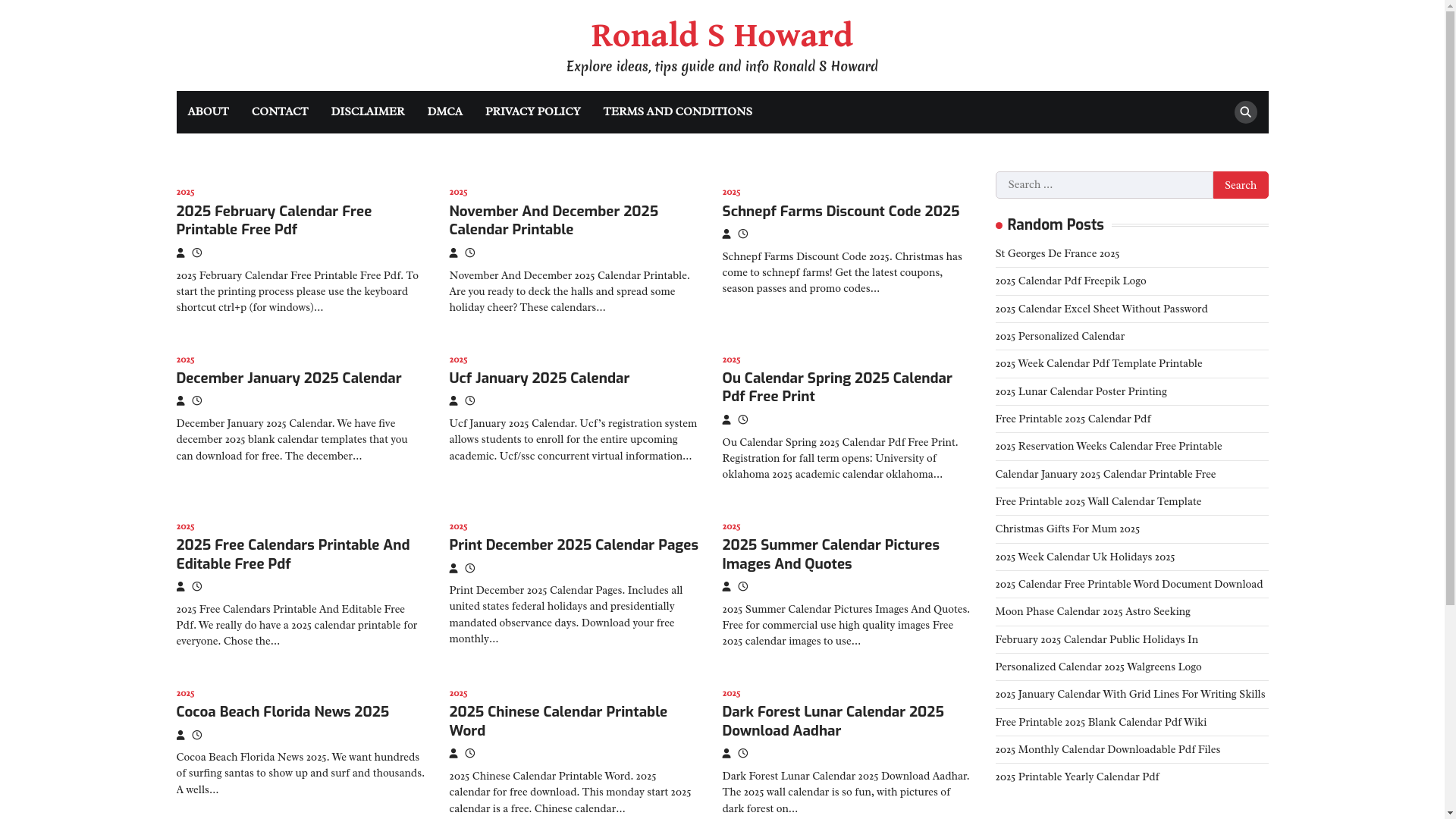 website screenshot of https://ronaldshowards.pages.dev/