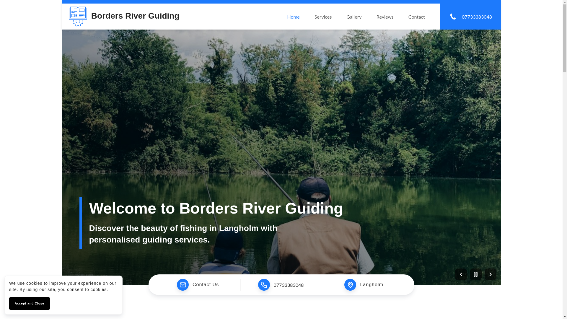 website screenshot of https://bordersriverguiding.co.uk/