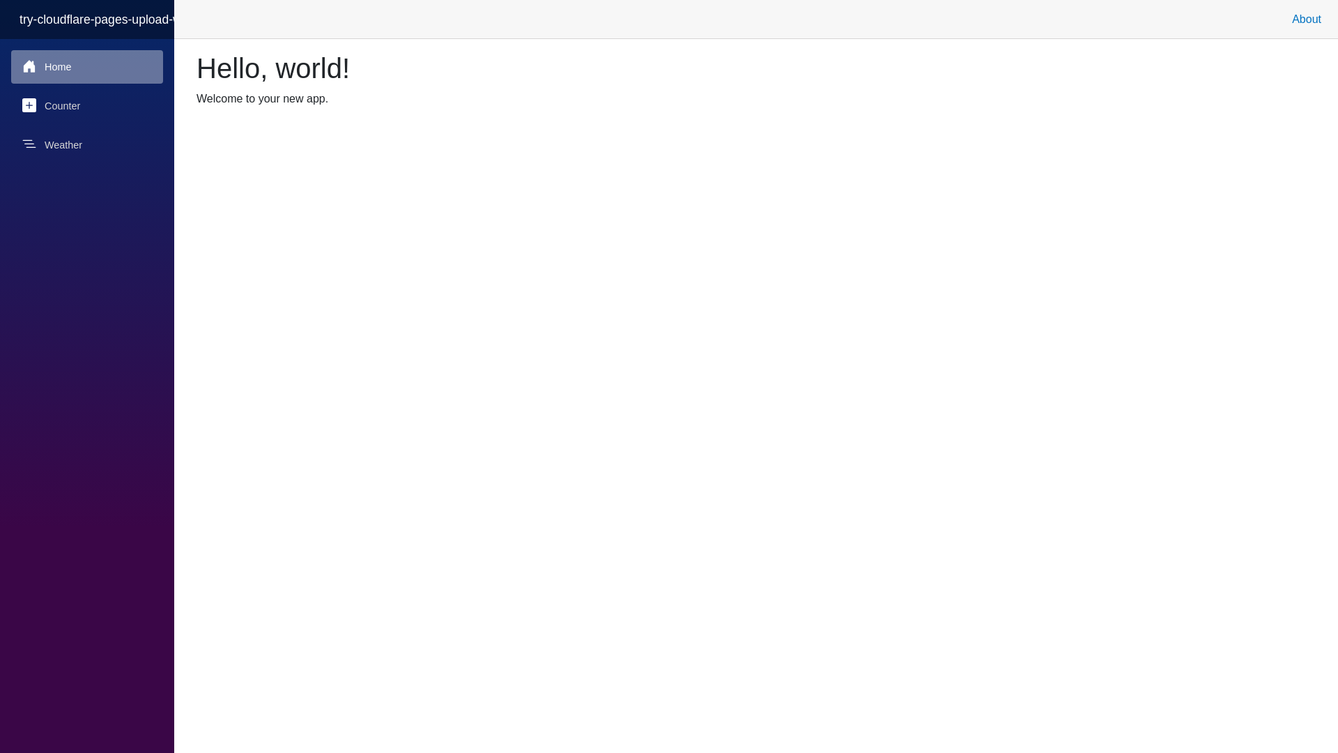 website screenshot of https://try-cloudflare-pages-upload-with-gh-actions.pages.dev/
