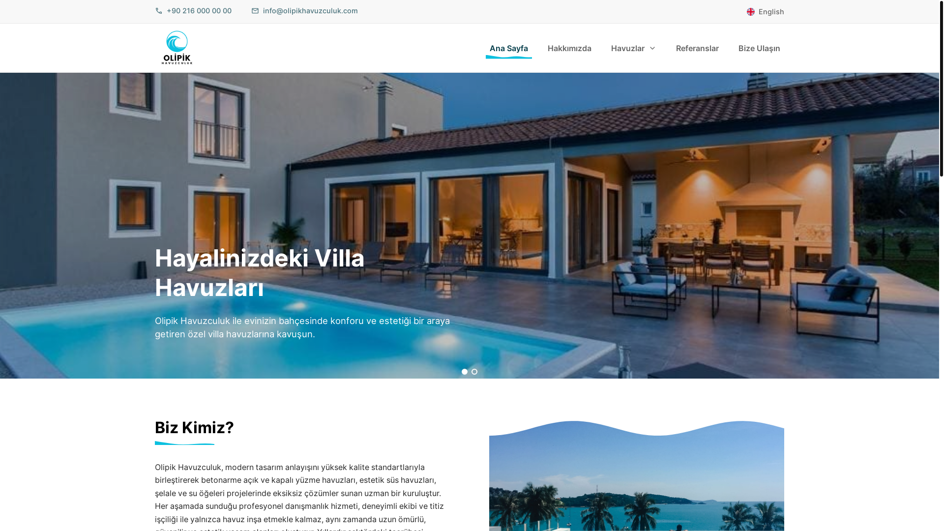 website screenshot of https://olipikhavuzculuk.com/