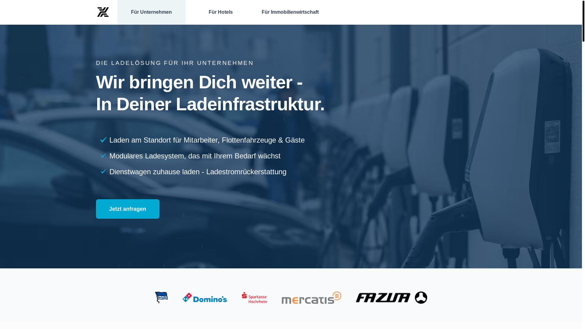 website screenshot of https://chargex-emobility.com/