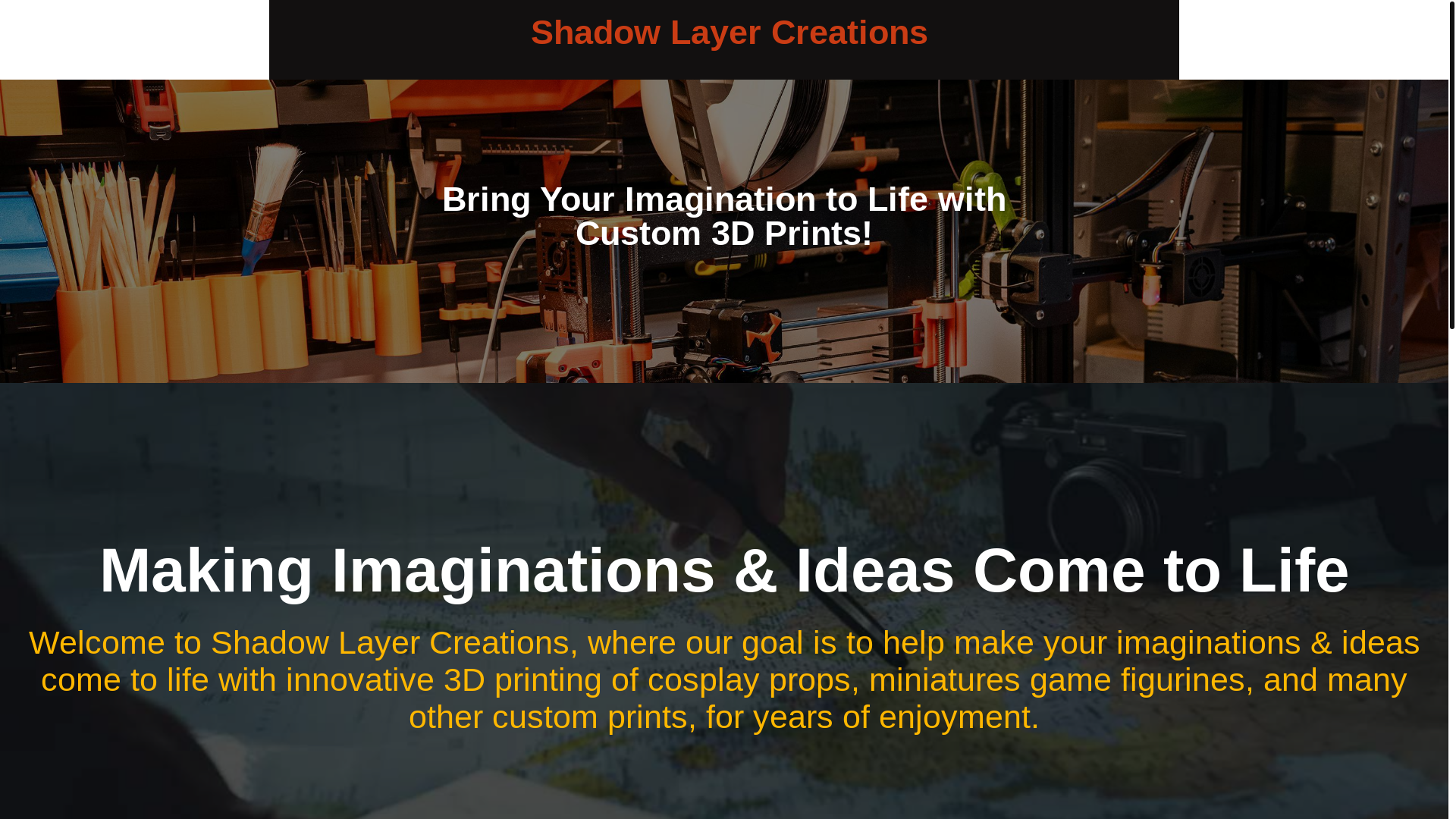 website screenshot of https://shadowlayercreations.com/