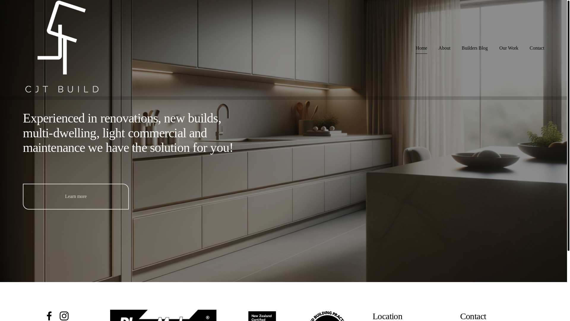 website screenshot of https://cjtbuild.co.nz/