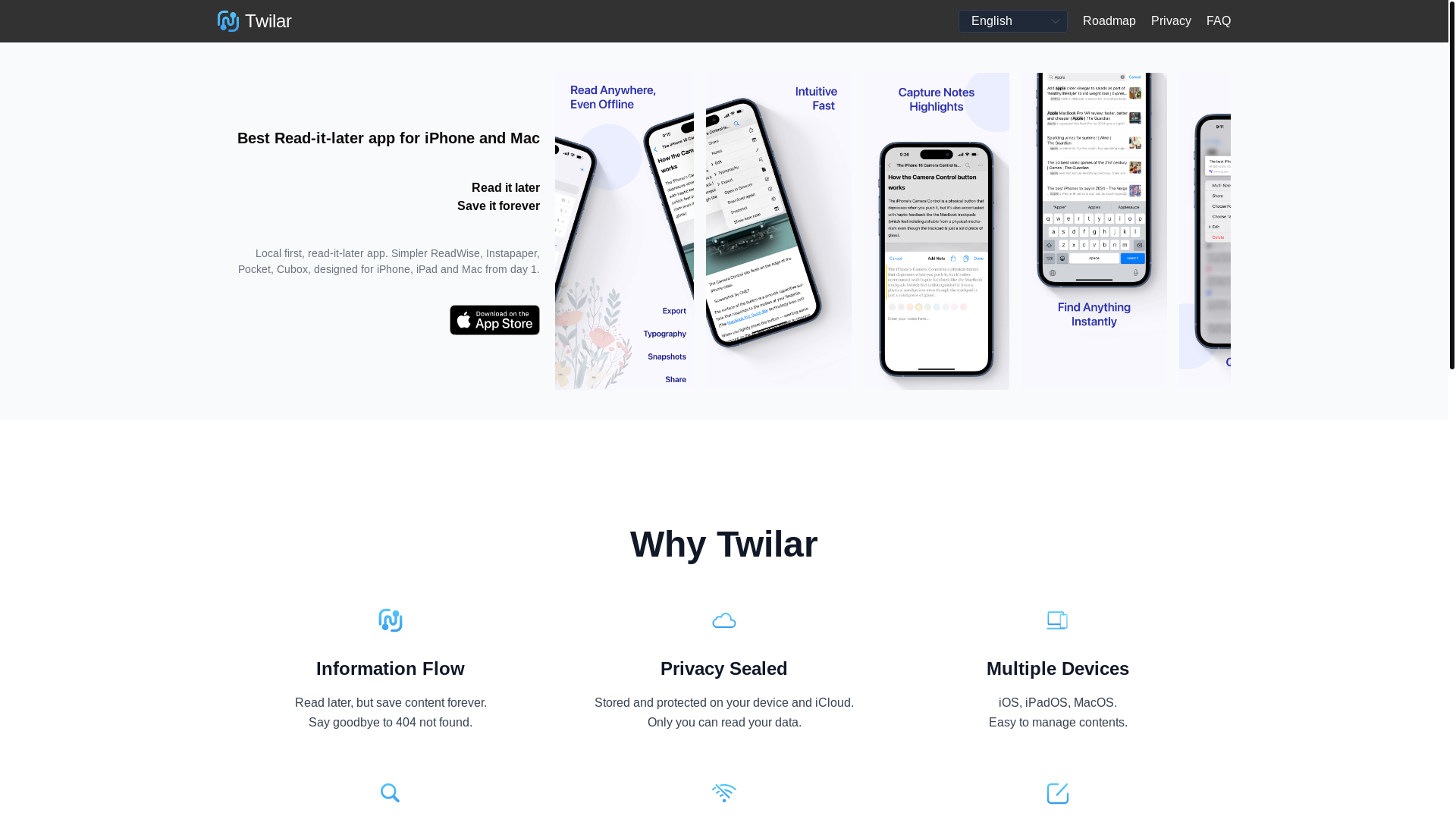 website screenshot of https://twilar-landing-page.pages.dev/
