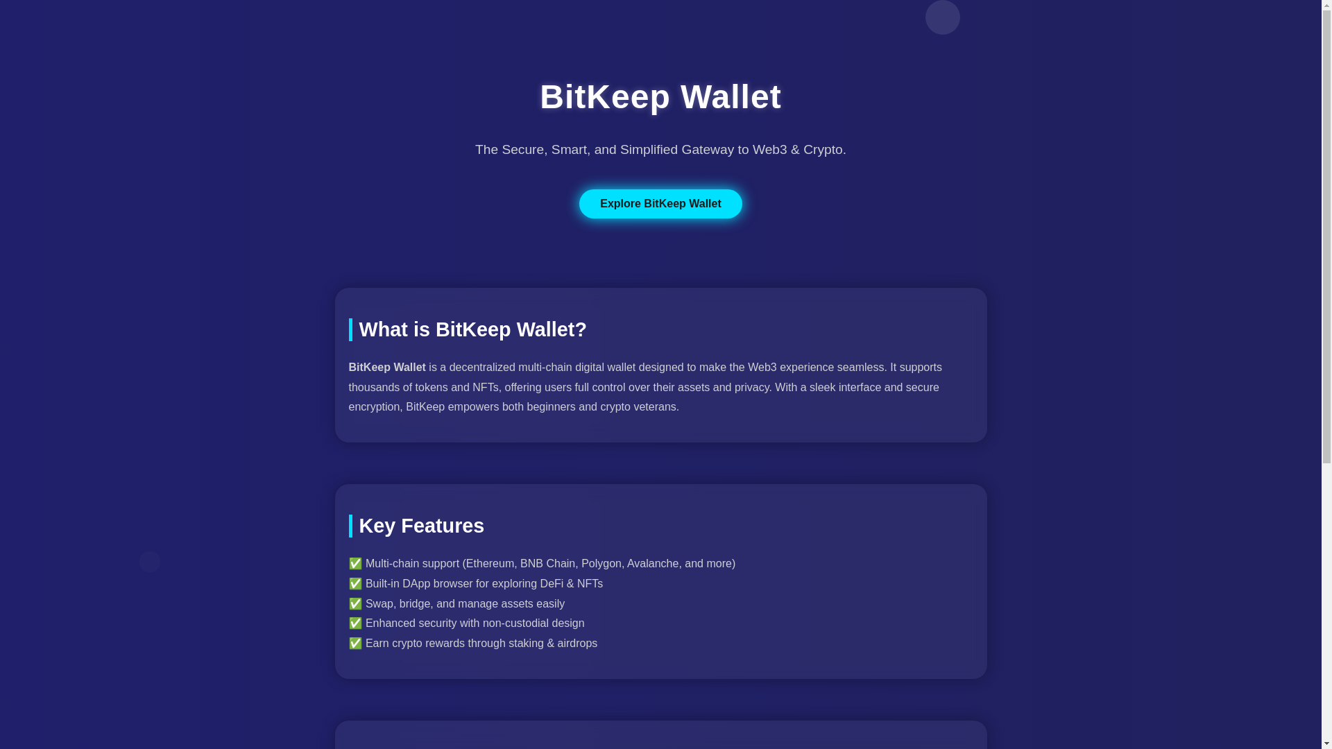 website screenshot of https://bitkeep-wallet-help.pages.dev/