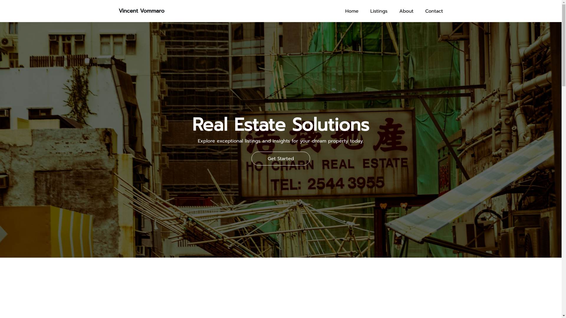 website screenshot of https://sellwithvincent.com/