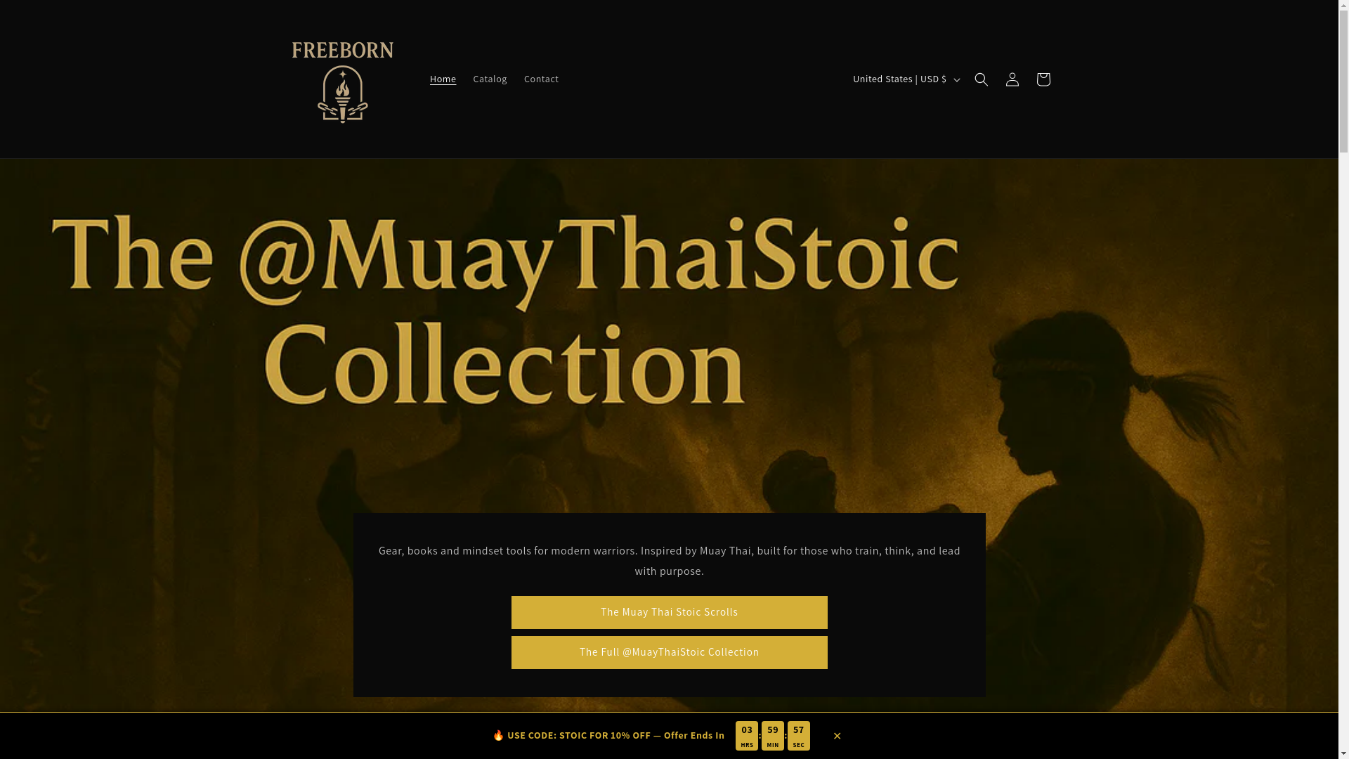 website screenshot of https://muaythaistoic.com/