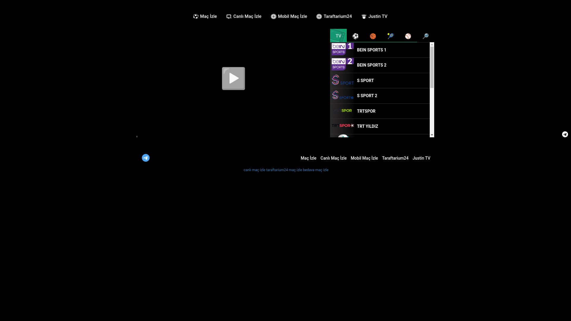 website screenshot of https://selcukspor-izle.in/