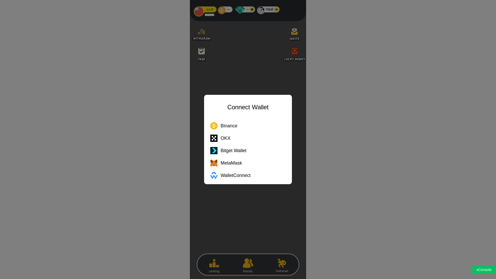website screenshot of https://pepe-derived-bnb-buo.pages.dev/
