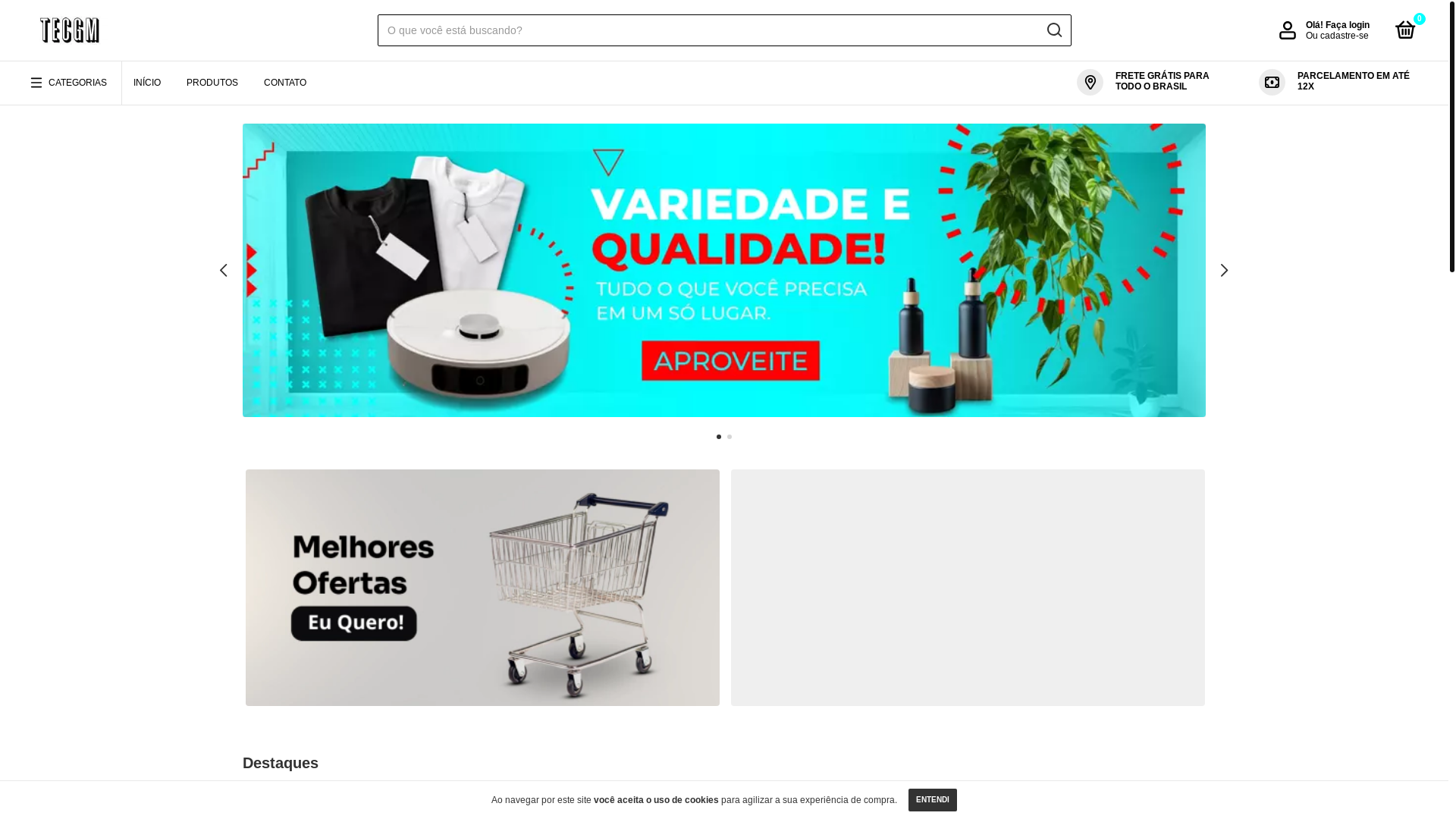 website screenshot of https://tecgm.com.br/