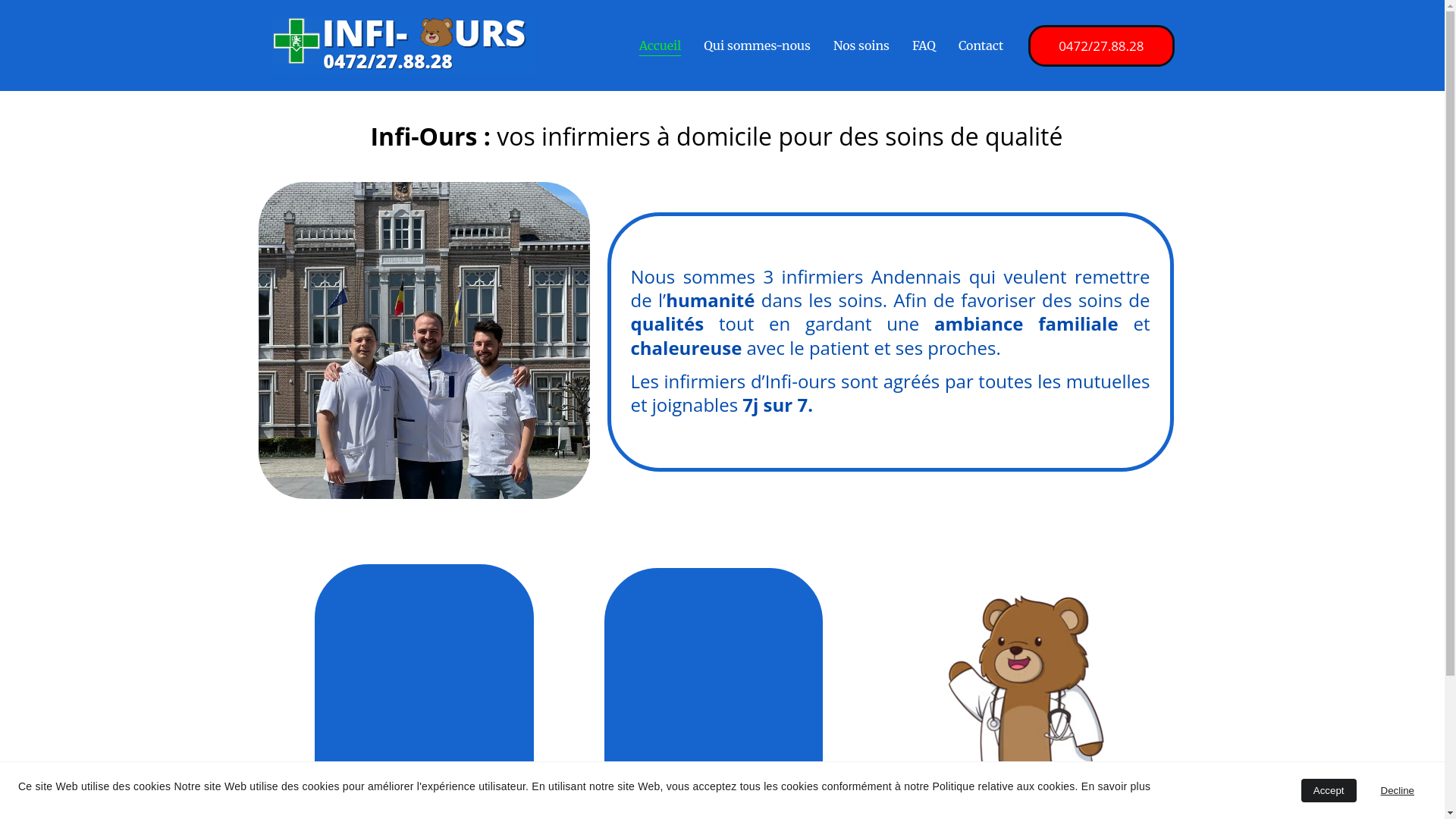 website screenshot of https://infirmiere-couthuin.be/
