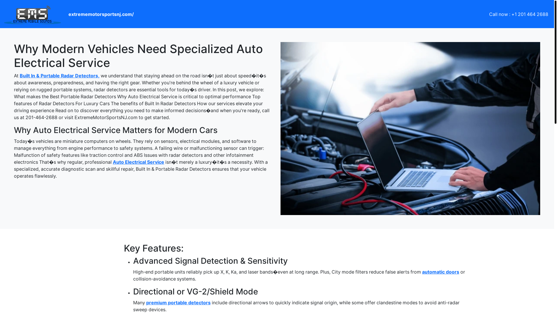 website screenshot of https://whymodernvehiclesneedspecializedauto.pages.dev/