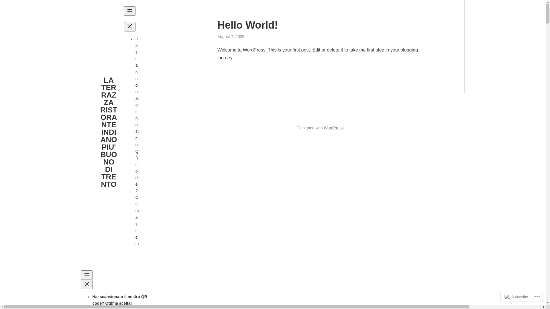 website screenshot of https://laterrazzatrento.net/