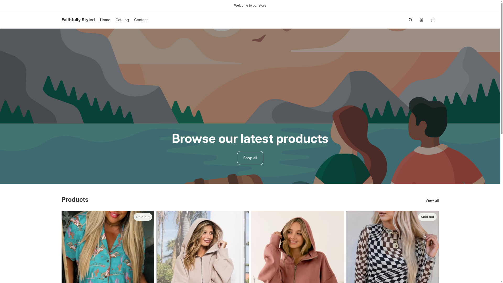 website screenshot of https://faithfullystyledboutique.com/