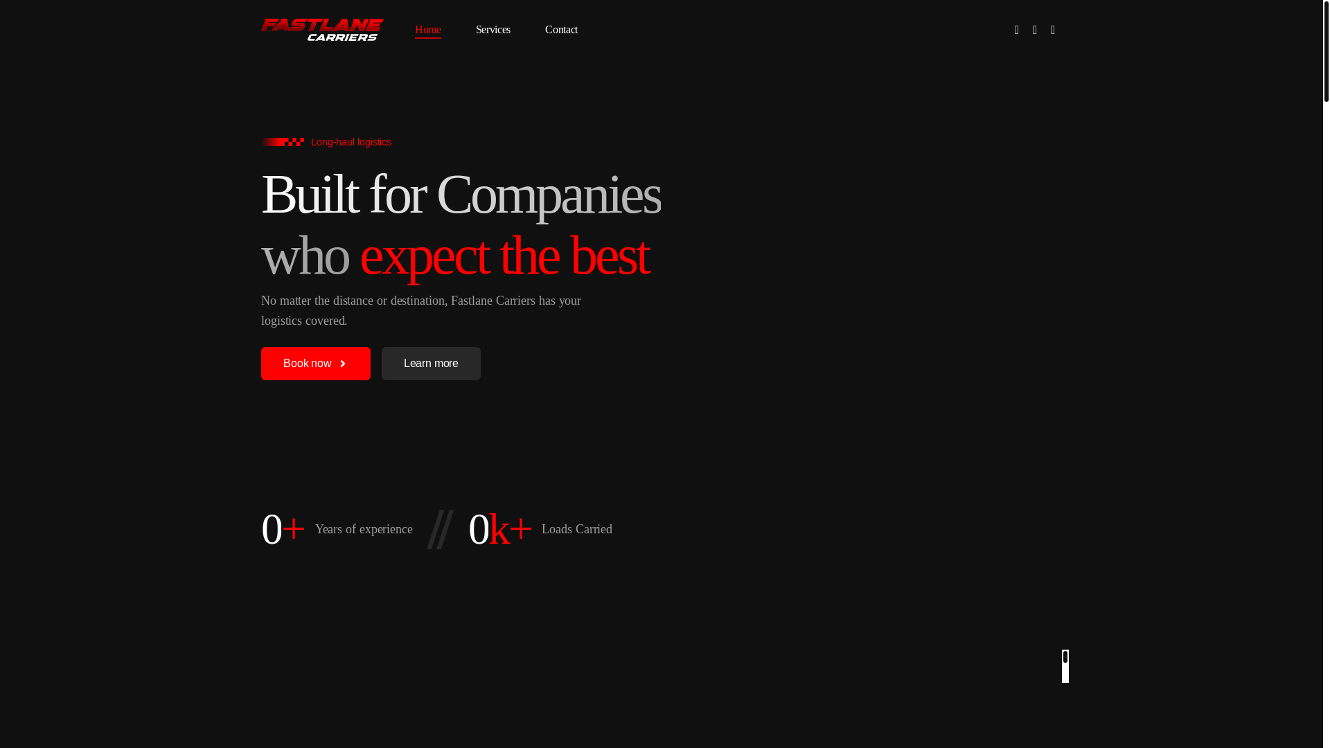website screenshot of https://fastlanetrucks.co.za/