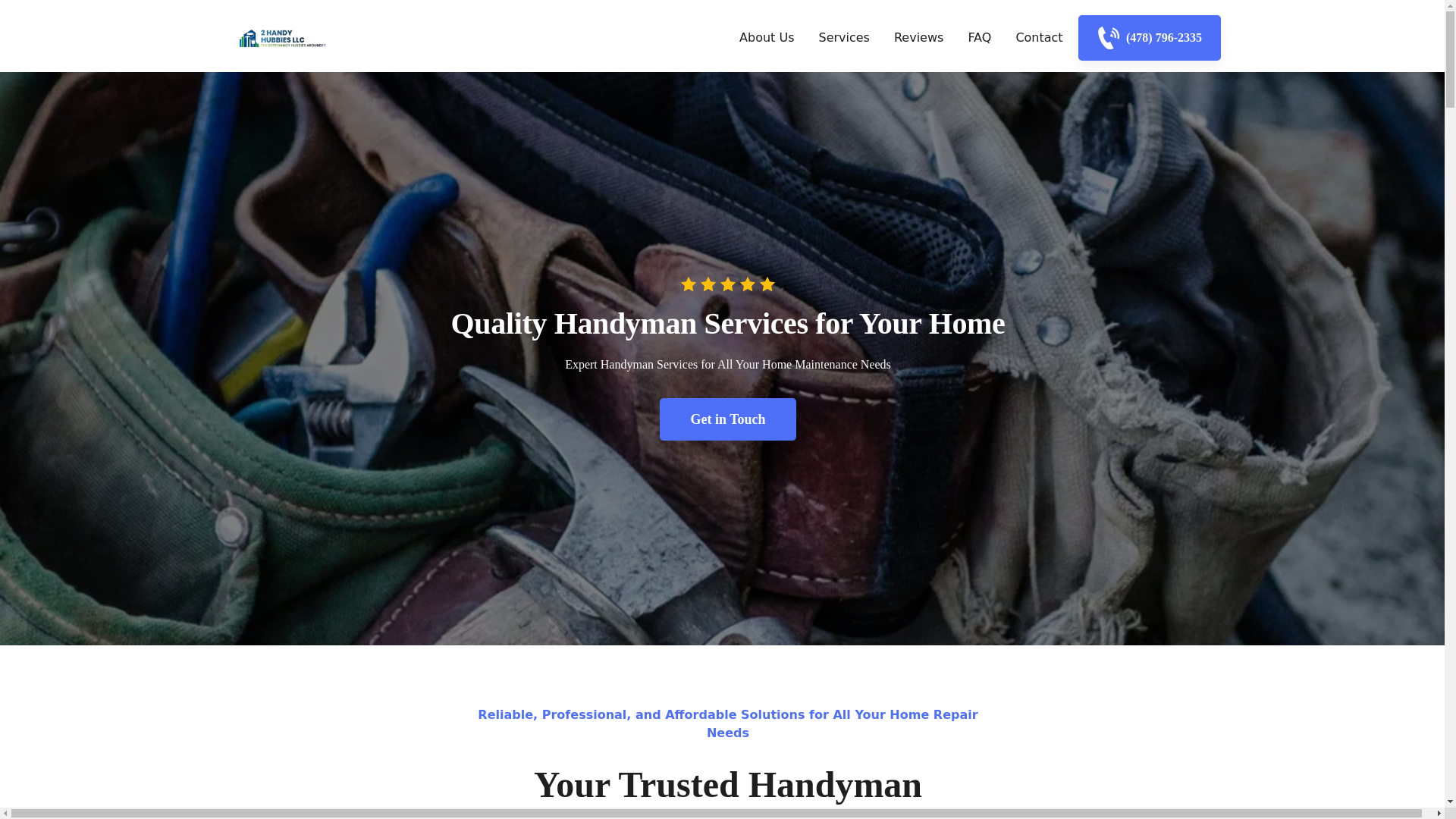 website screenshot of https://2handyhubbies.com/