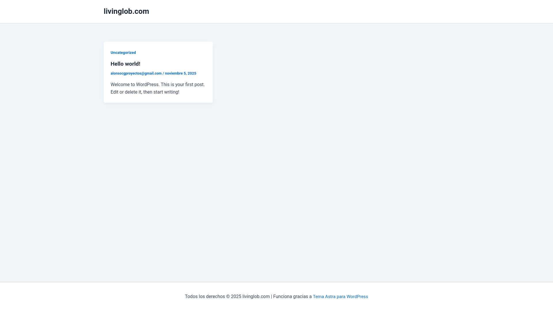 website screenshot of https://livinglob.com/