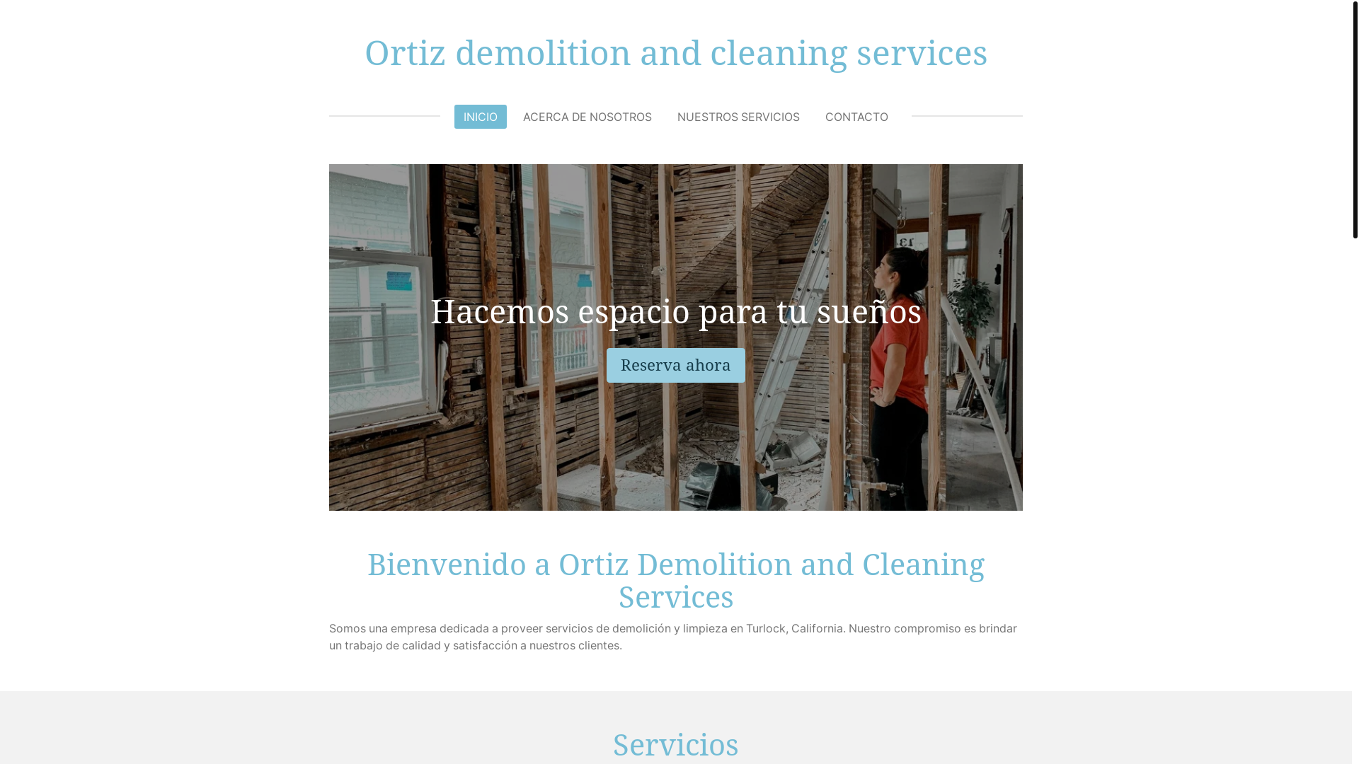 website screenshot of https://ortizdemolitionandcleaning.com/