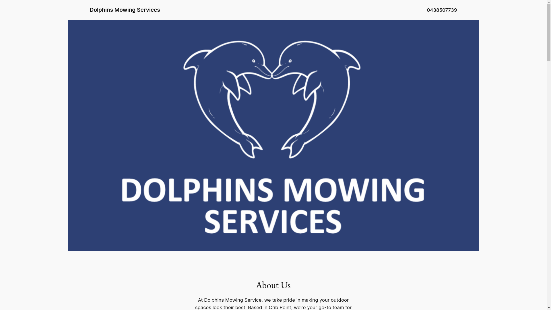 website screenshot of https://dolphinsmowingservices.com.au/