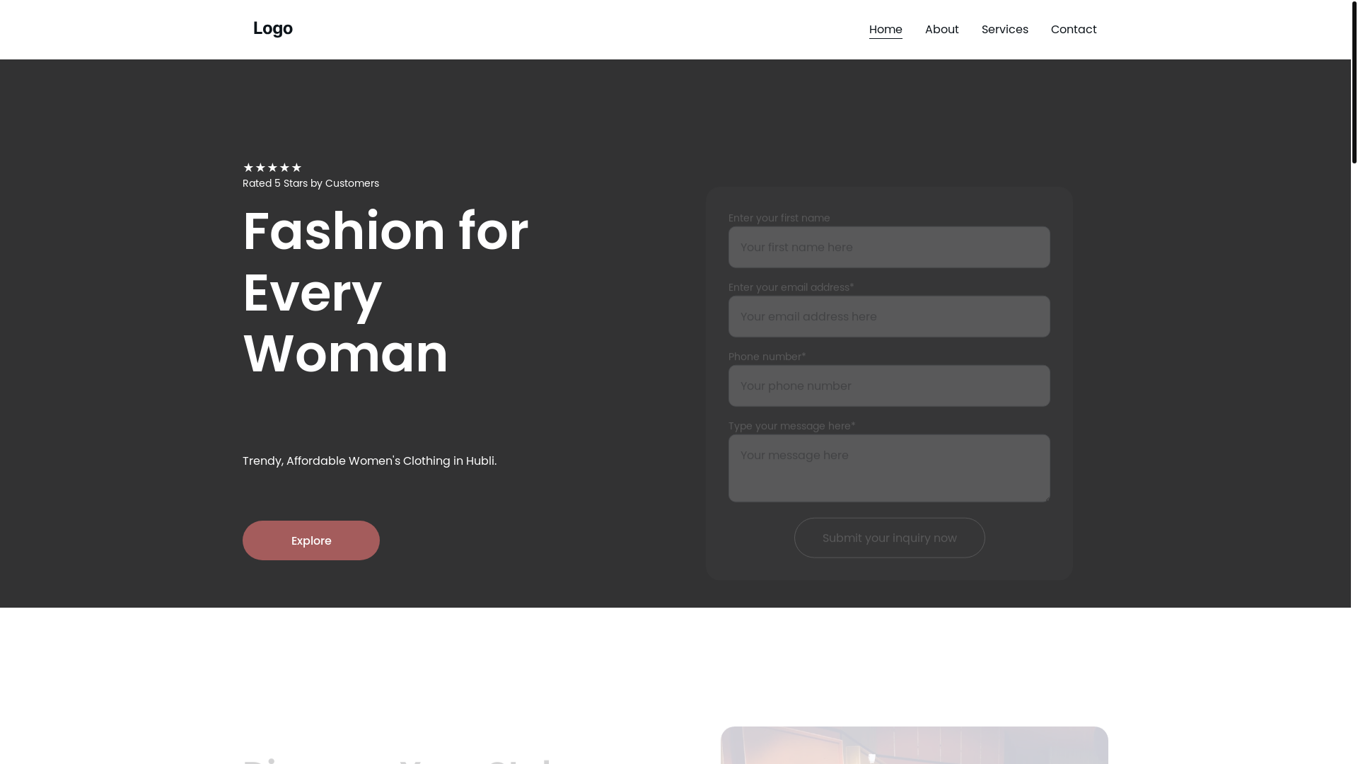 website screenshot of https://thebrandmarthubli.com/