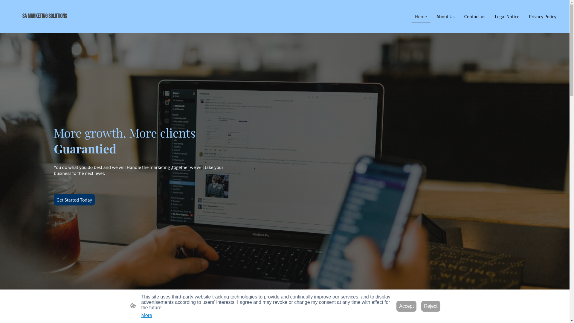 website screenshot of https://samarketingsolutions.org/