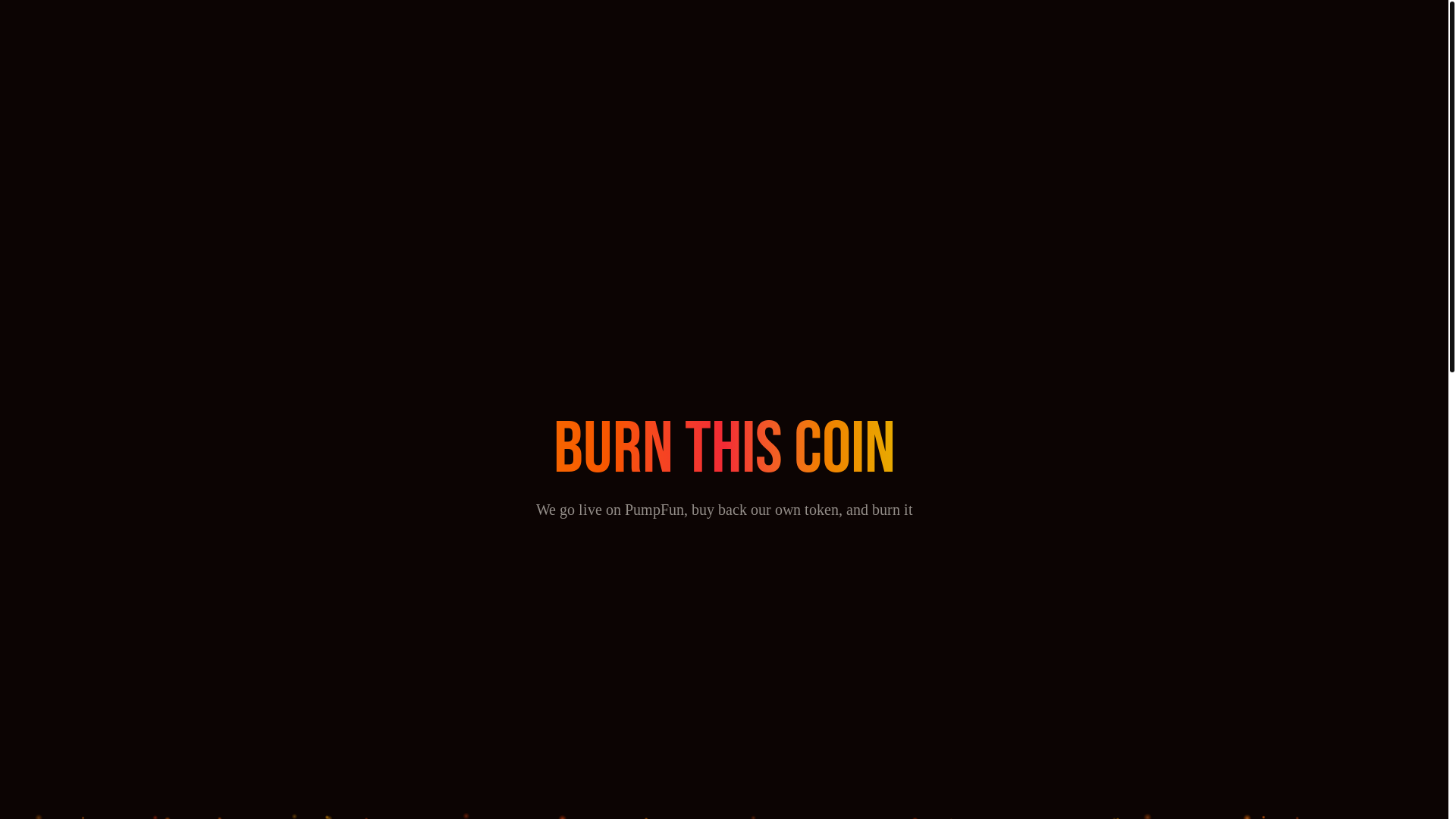 website screenshot of https://burnthiscoin.fun/