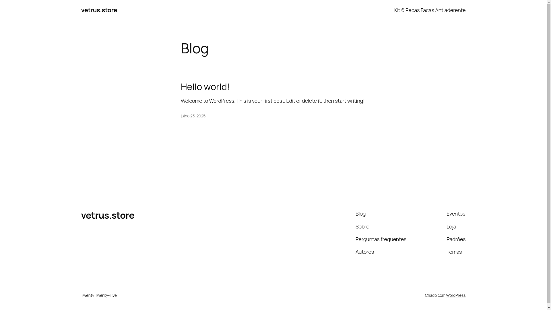 website screenshot of https://vetrus.store/