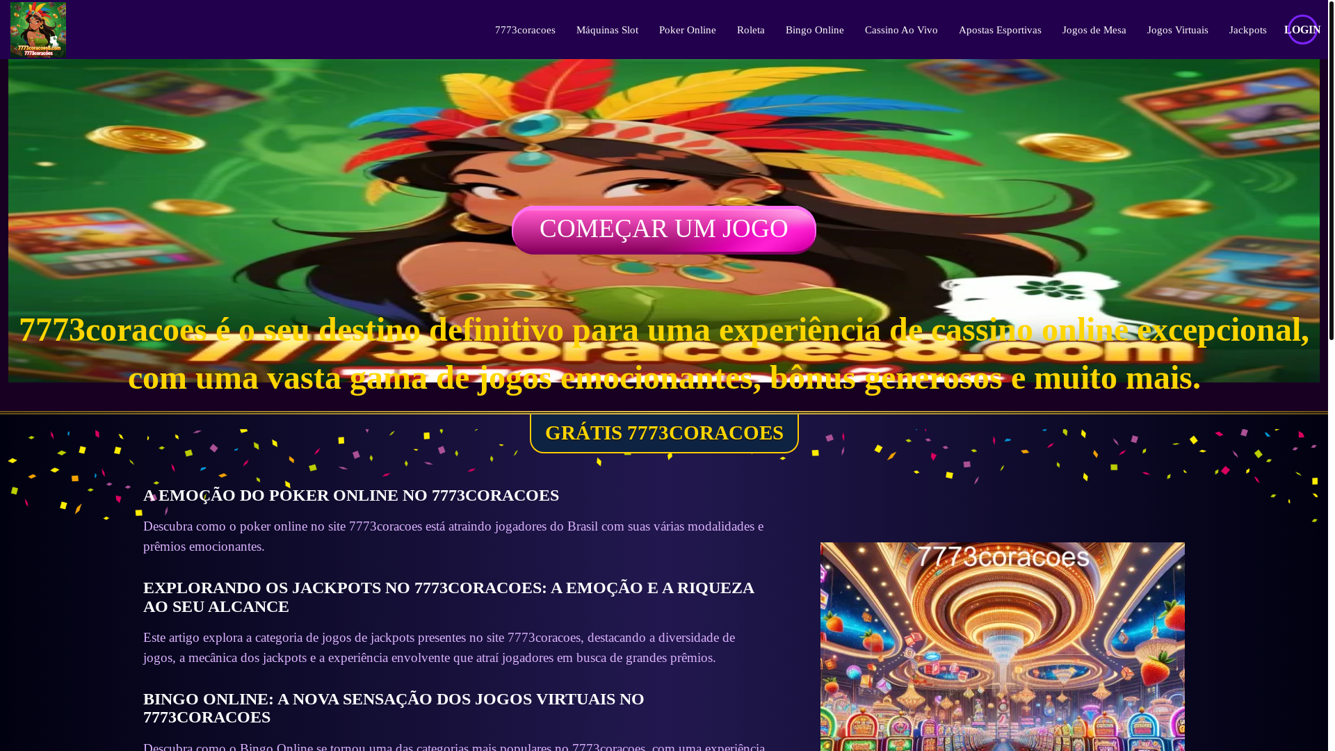 website screenshot of https://7773coracoes8.com/