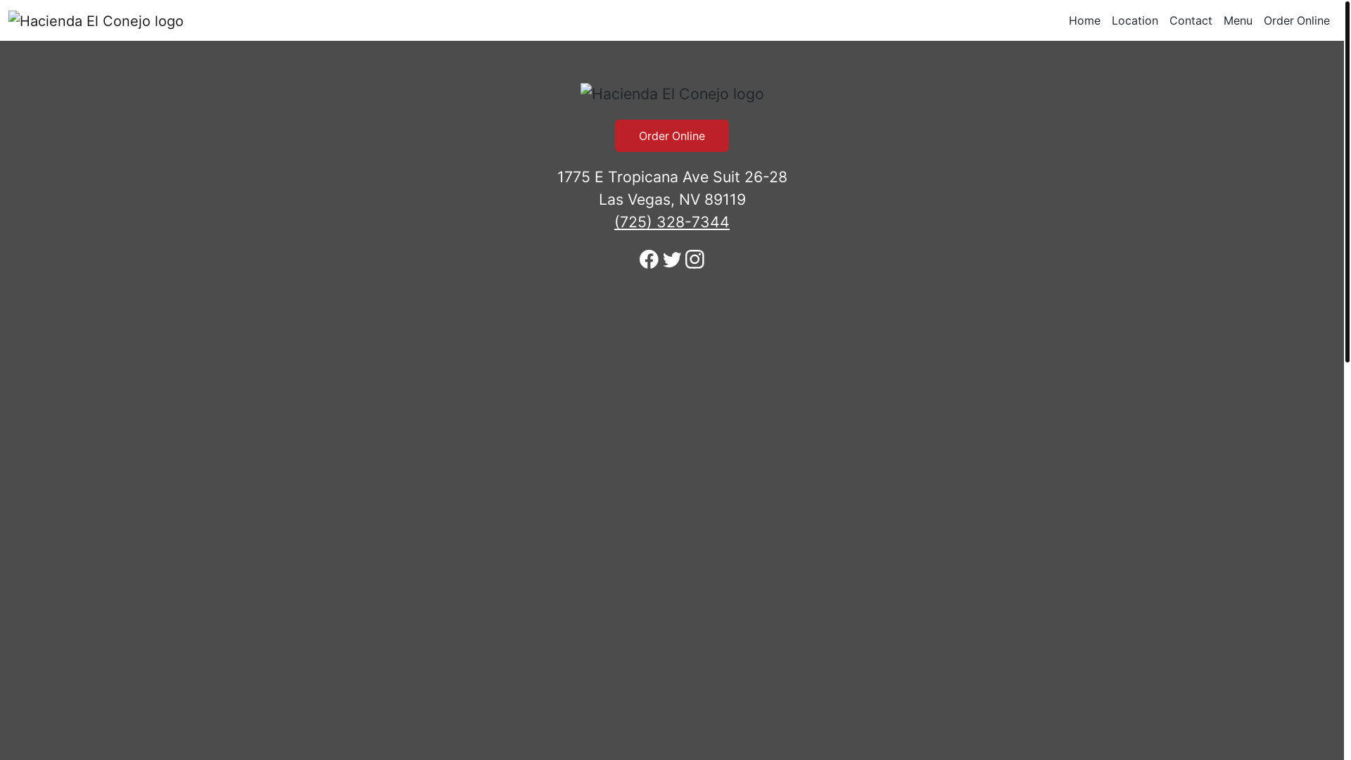 website screenshot of https://haciendaelconejonv.com/