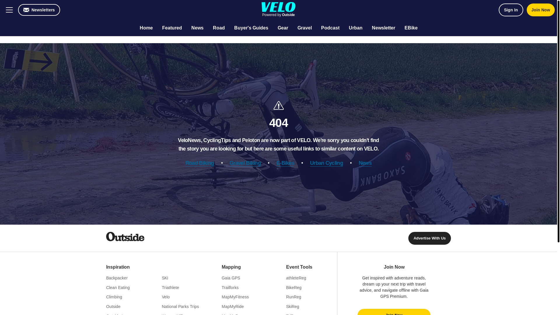 website screenshot of http://www.velonews.com/tech/report/articles/5407.0.html
