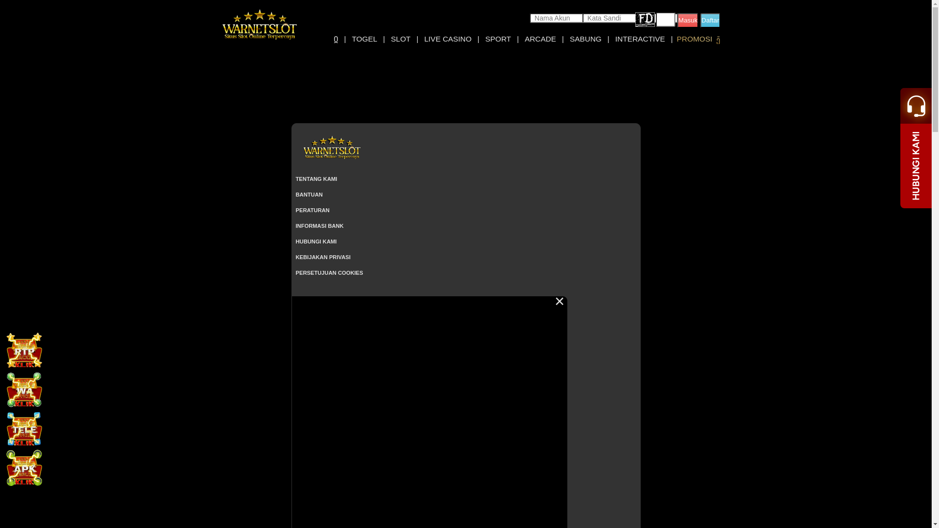 website screenshot of https://warnetslotgg.com/