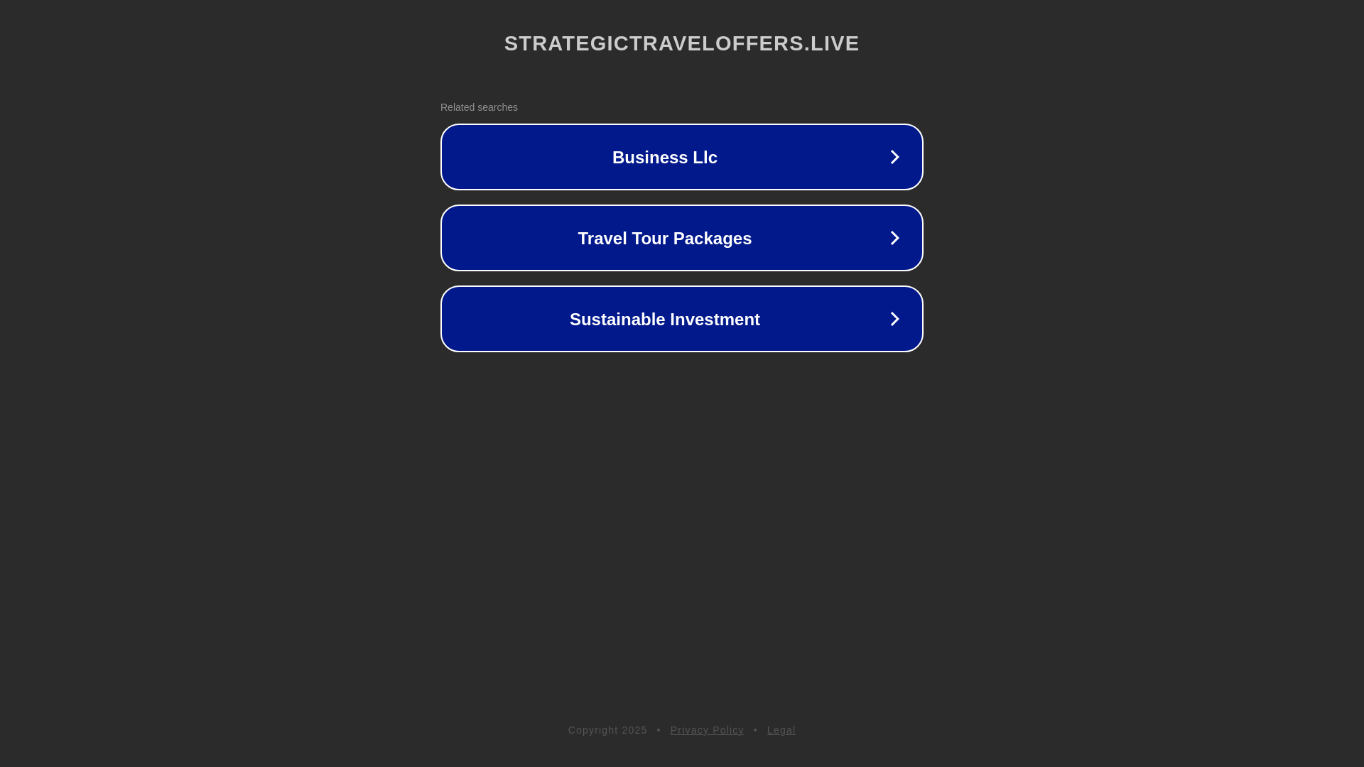 website screenshot of https://strategictraveloffers.live/