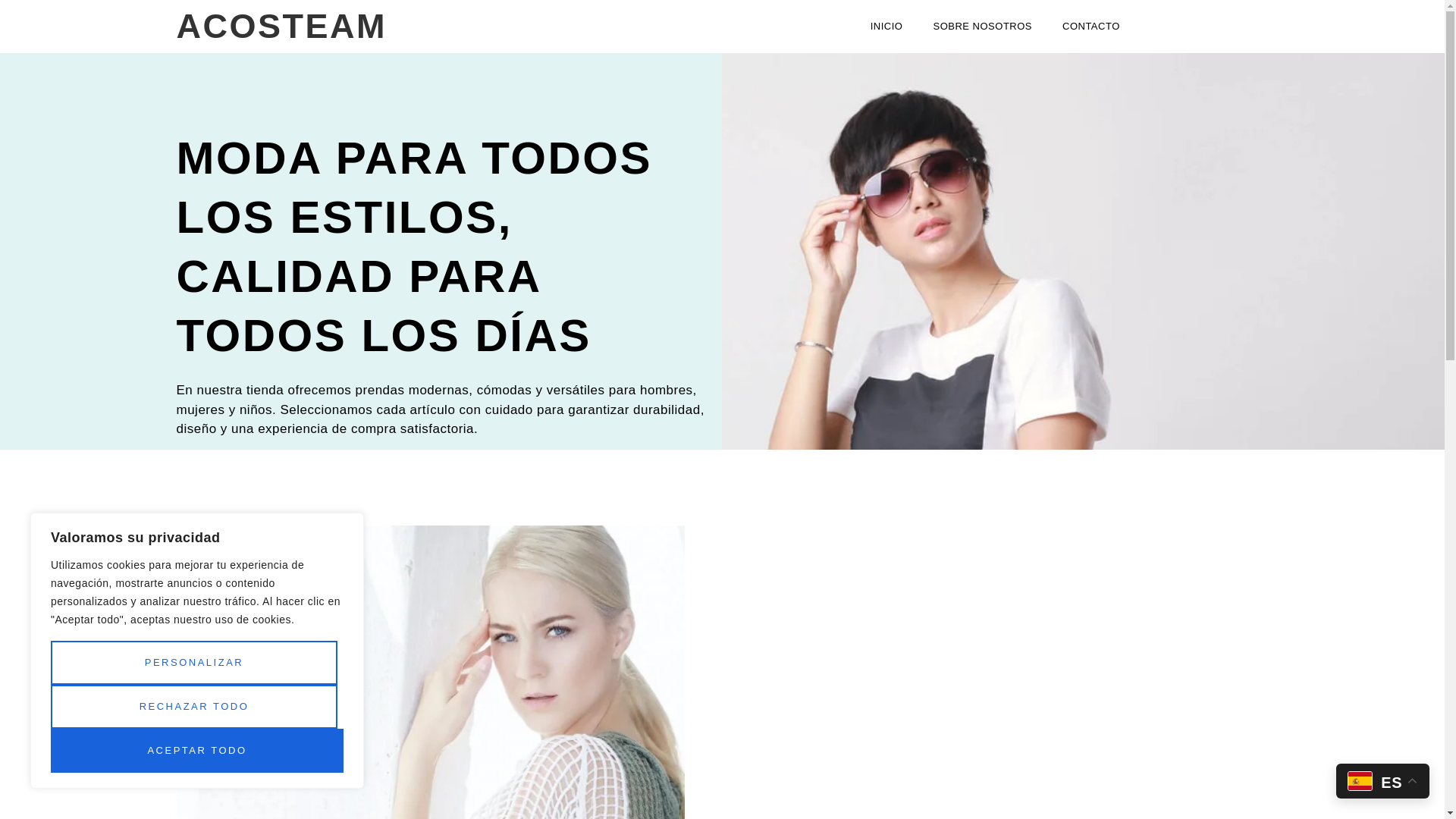 website screenshot of https://acosteam.com/