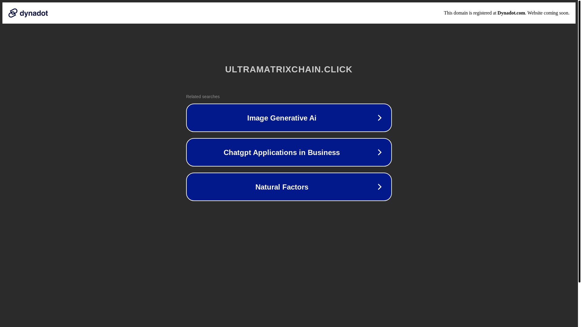 website screenshot of https://ultramatrixchain.click/