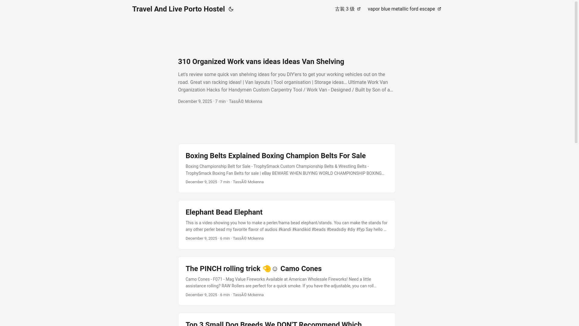 website screenshot of https://travelandliveportohostel.pages.dev/