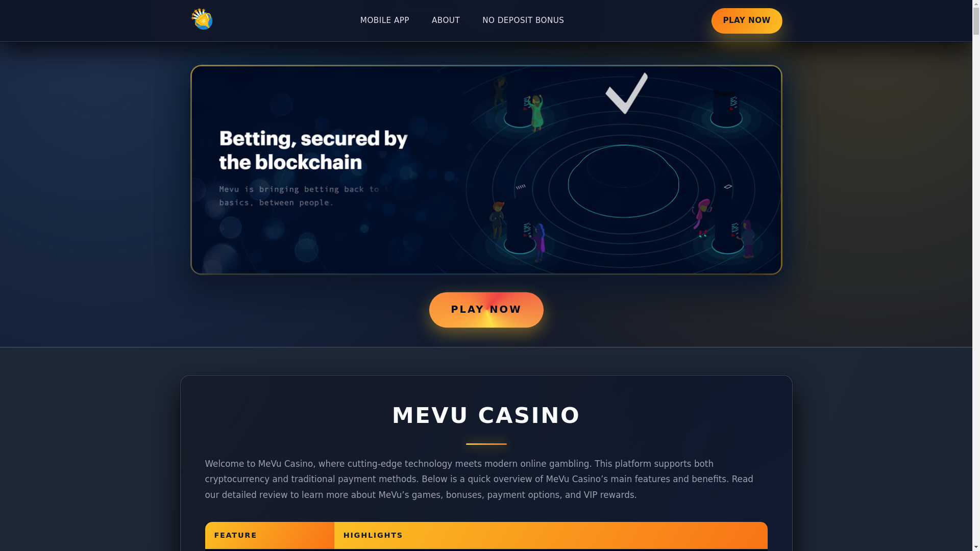 website screenshot of https://mevucasino.org/