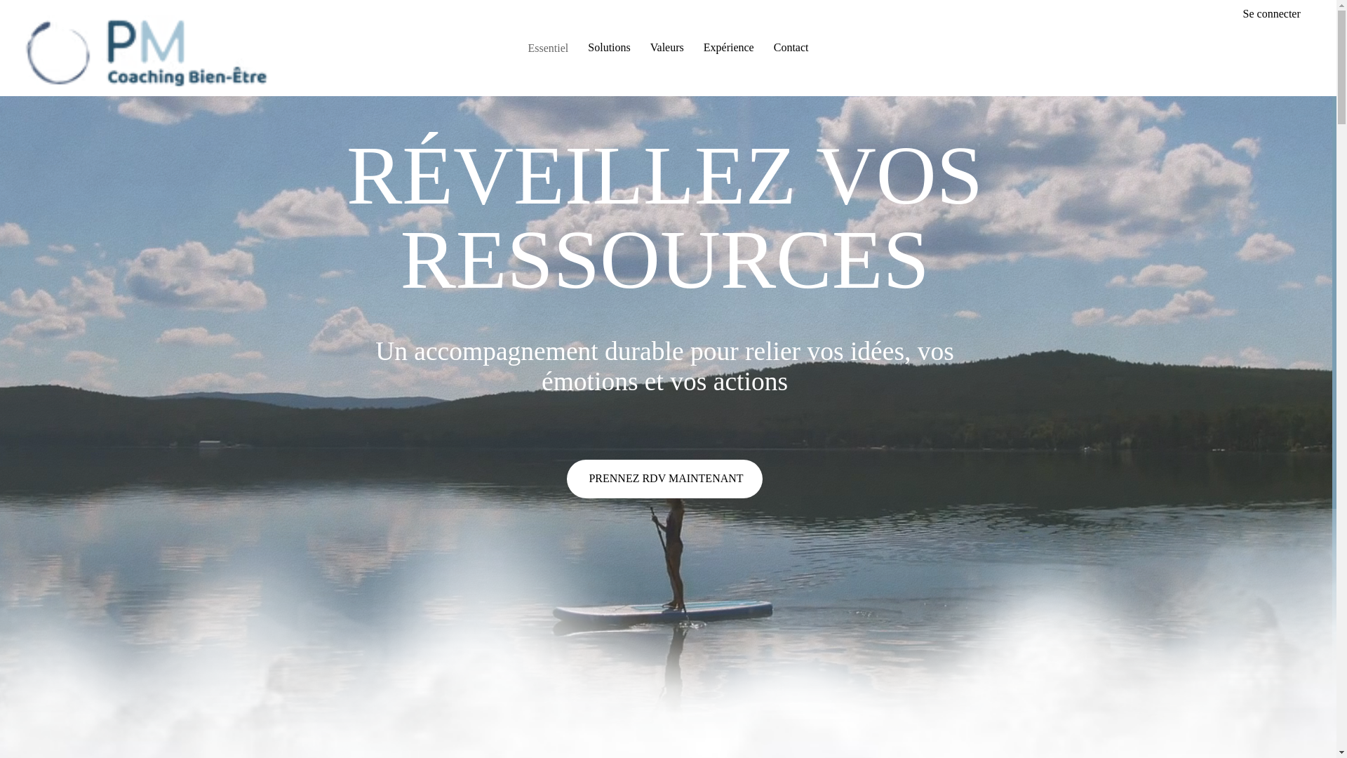 website screenshot of https://pmcoachingbienetre.com/